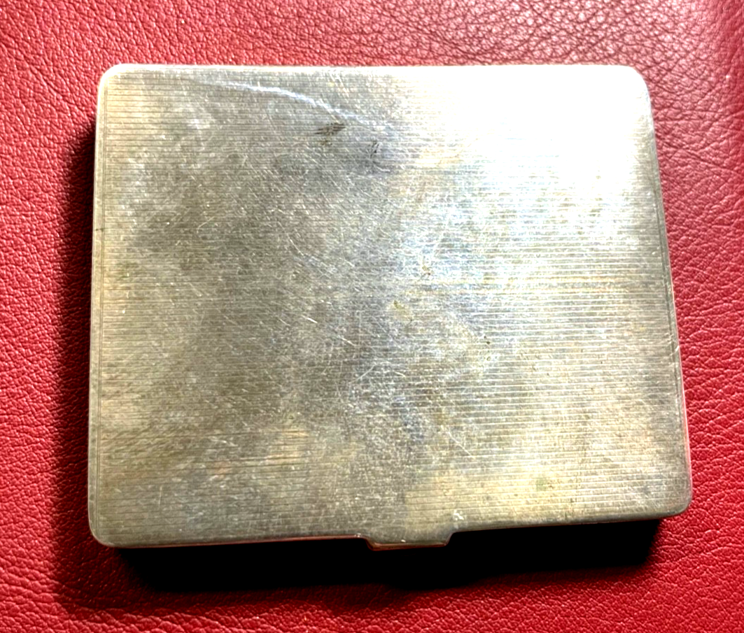 Antik massives Silber Etui Visitenkartenetui um 1935 Dänemark gepflegt 85,11 Gr2