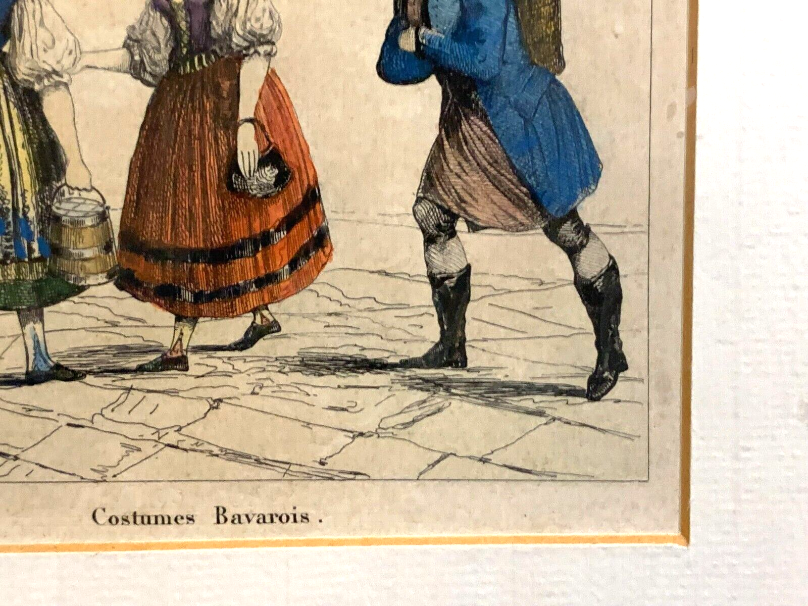 Alexandre Lacauchie - Kupferstich koloriert - historische Kleidung Mode Bayern4