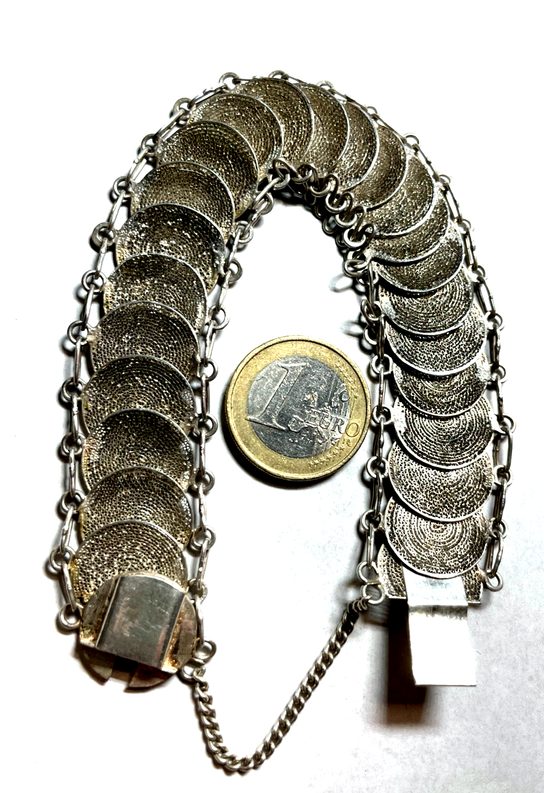 Vintage attraktives Armband Orient Echtsilber feine Handarbeit Breite 24 mm6