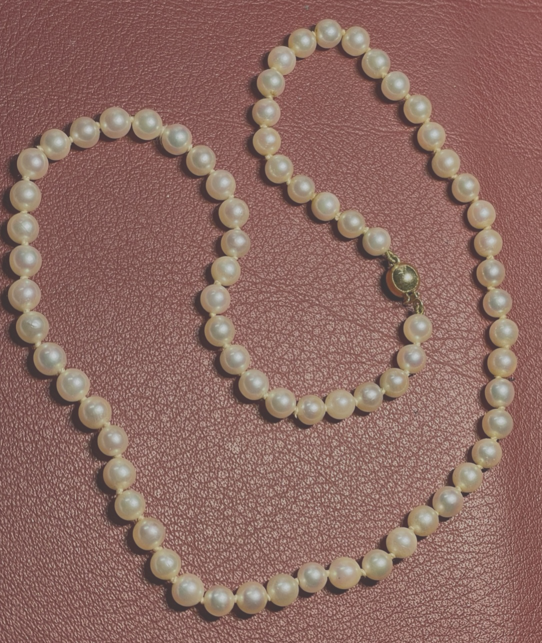 42,5 cm lang Akoya Perlen Kette Collier 585 Gold Kugel Schliesse top gepflegt5