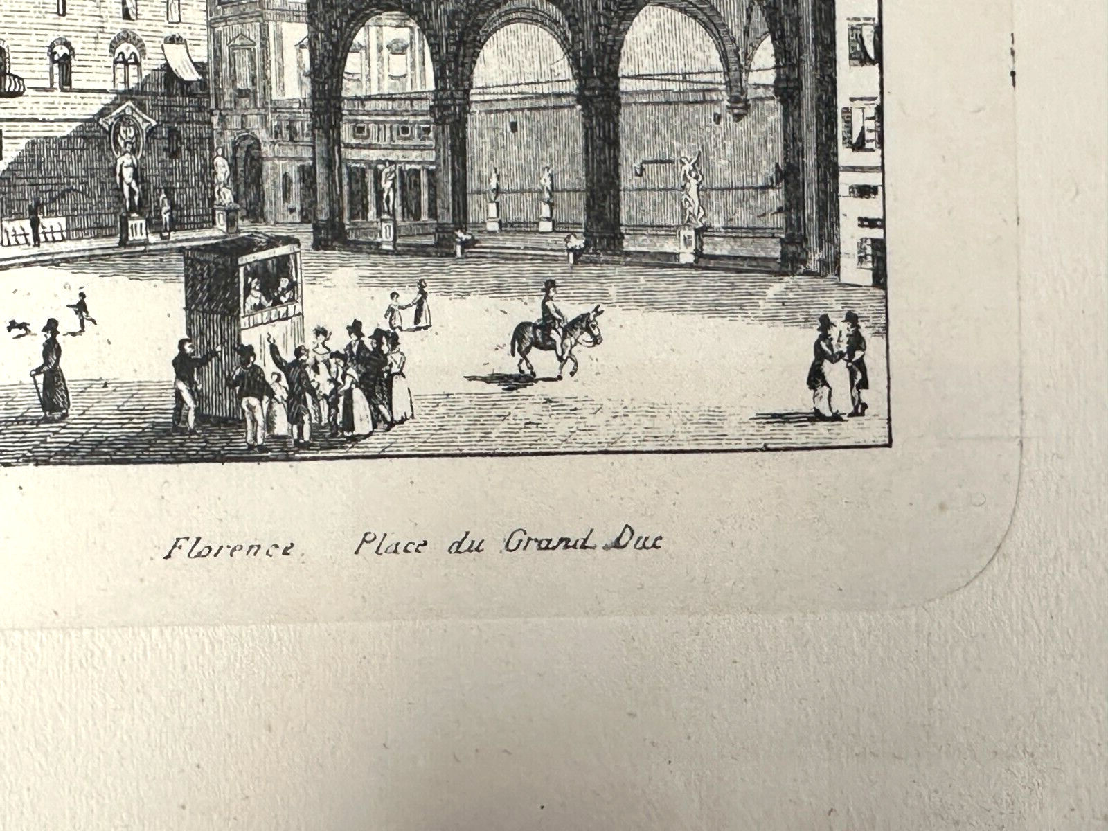 Florenz Piazza della Signoria - Palazzo Vecchio und Loggia dei Lanzi - Stich4