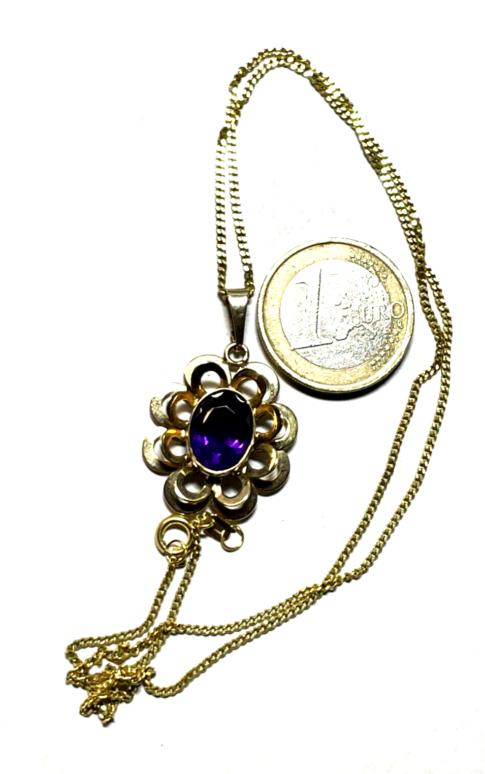 333 Gold 8 K Gelbgold Anhänger TEKA Amethyst  Gelbgold Panzerkette Juwelier6