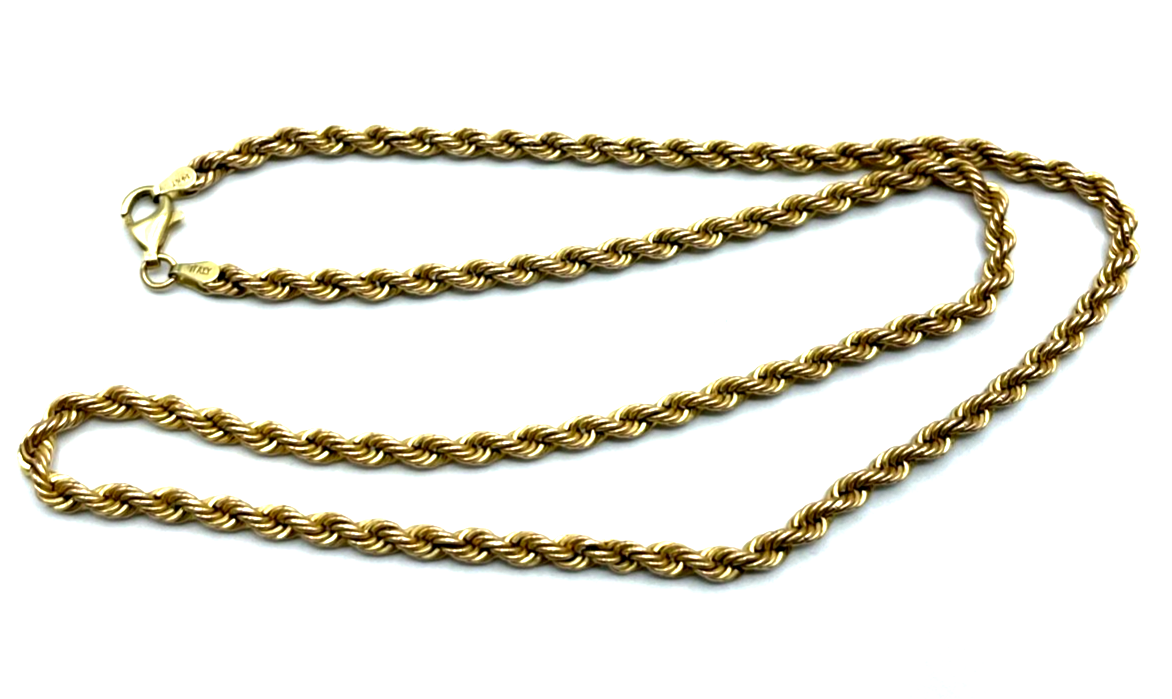 585 Gold 14 K Goldkette Kordelkette L 51,5 cm  B 4 mm solide Juwelier Qualität5