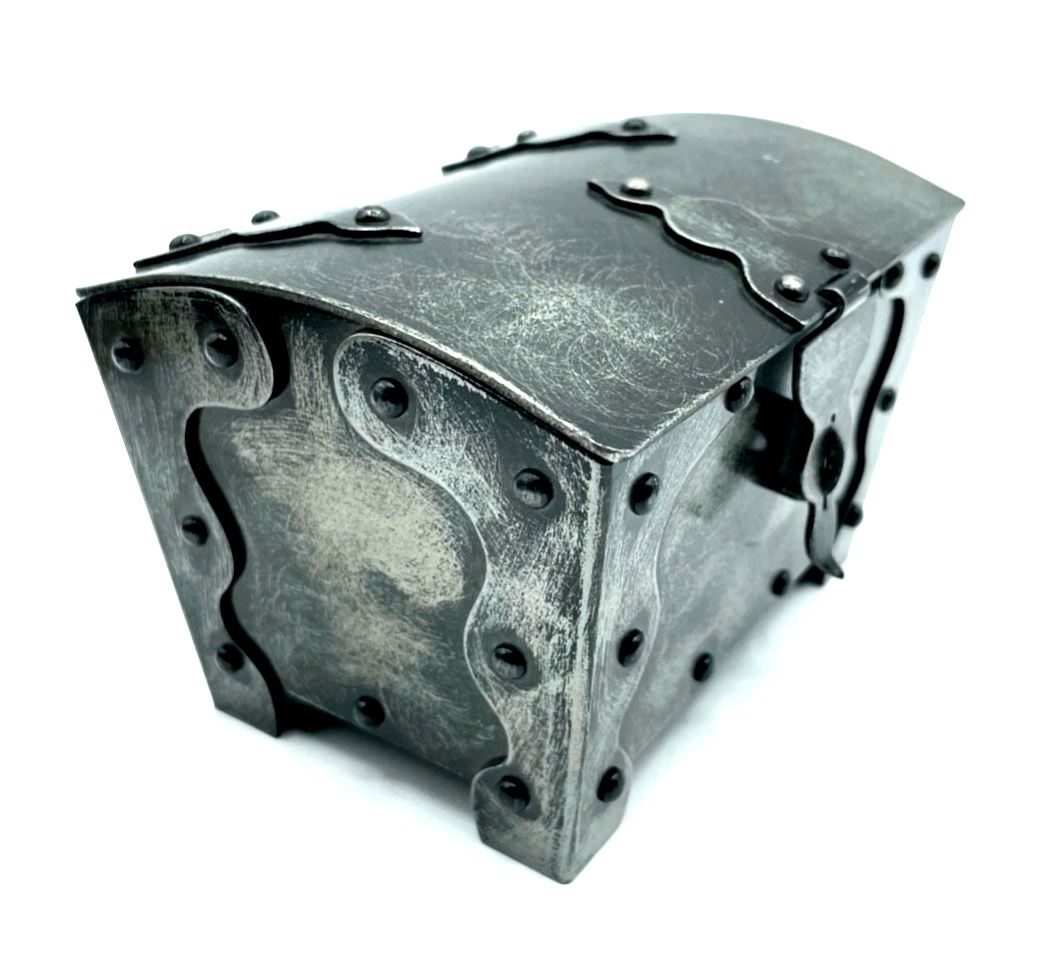 Dekorative konische Eisen Truhe Schatulle Deckeltruhe geschmiedet L 13 H 8 cm2