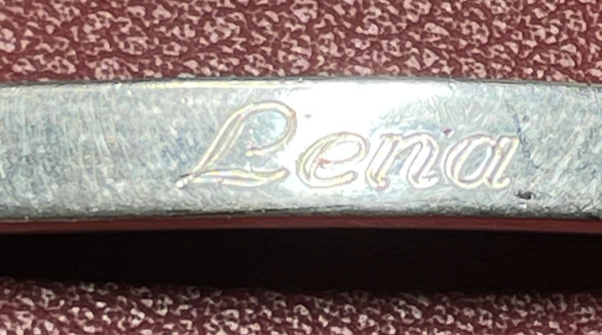 925 Silber Armband Namensband LENA Panzerband L 20,5 B 0,7 cm7