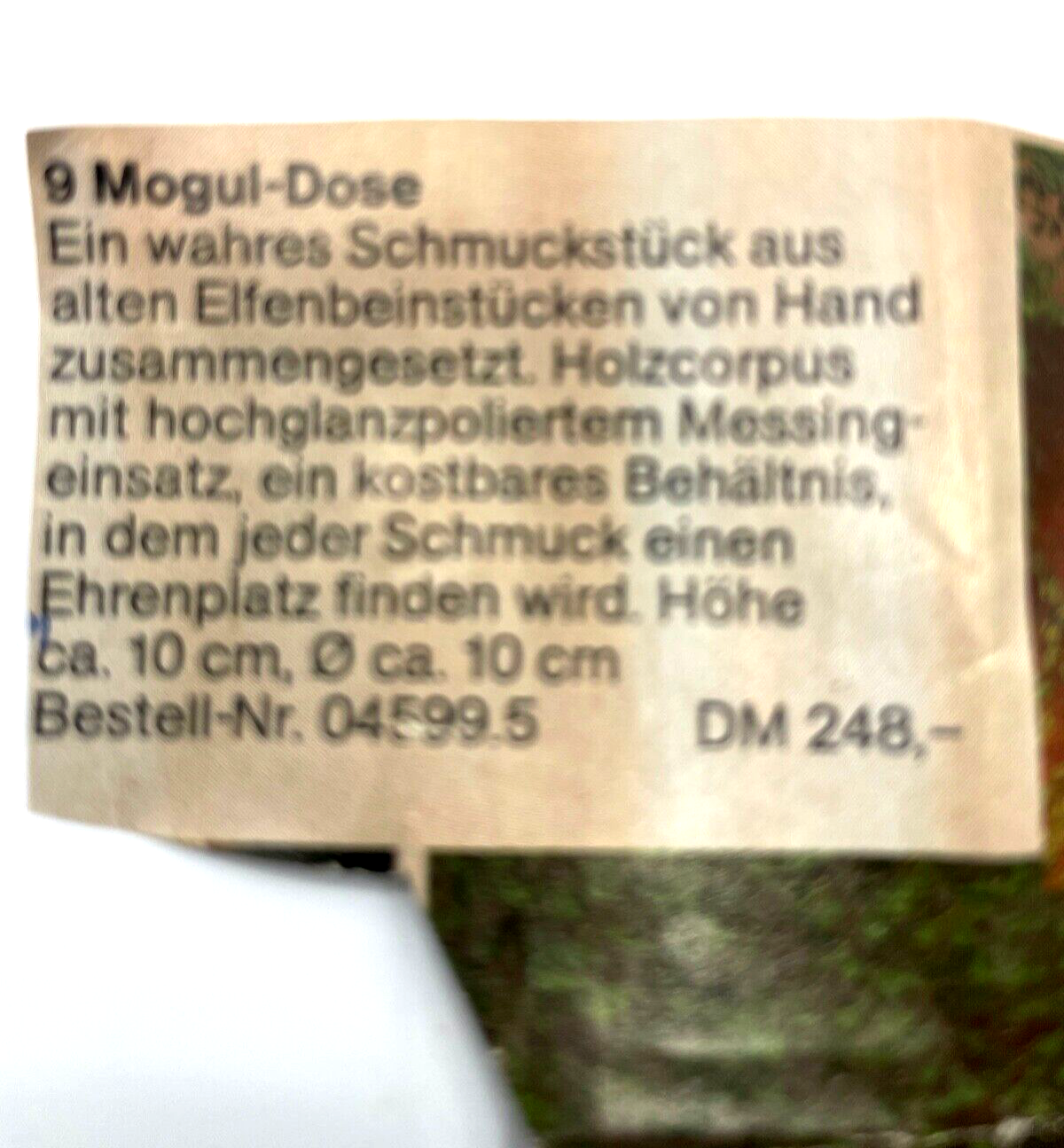 Ars Mundi Museum Replik Deckeldose Mogul-Dose feine Bein Elemente Handarbeit4