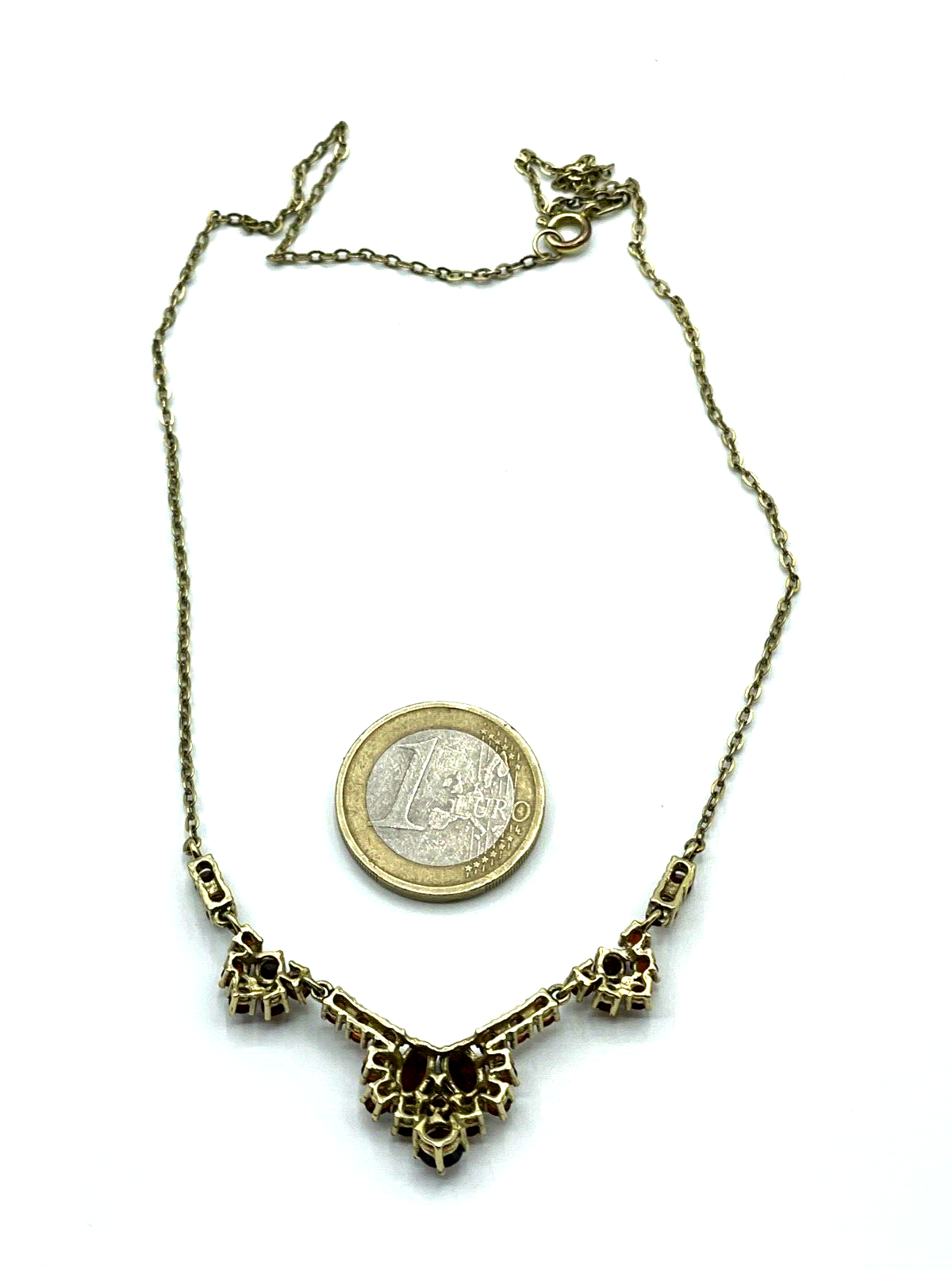 333 Gold 8 K Halskette Collier mit Granat Juwelier apart zeitlos Granatkette4