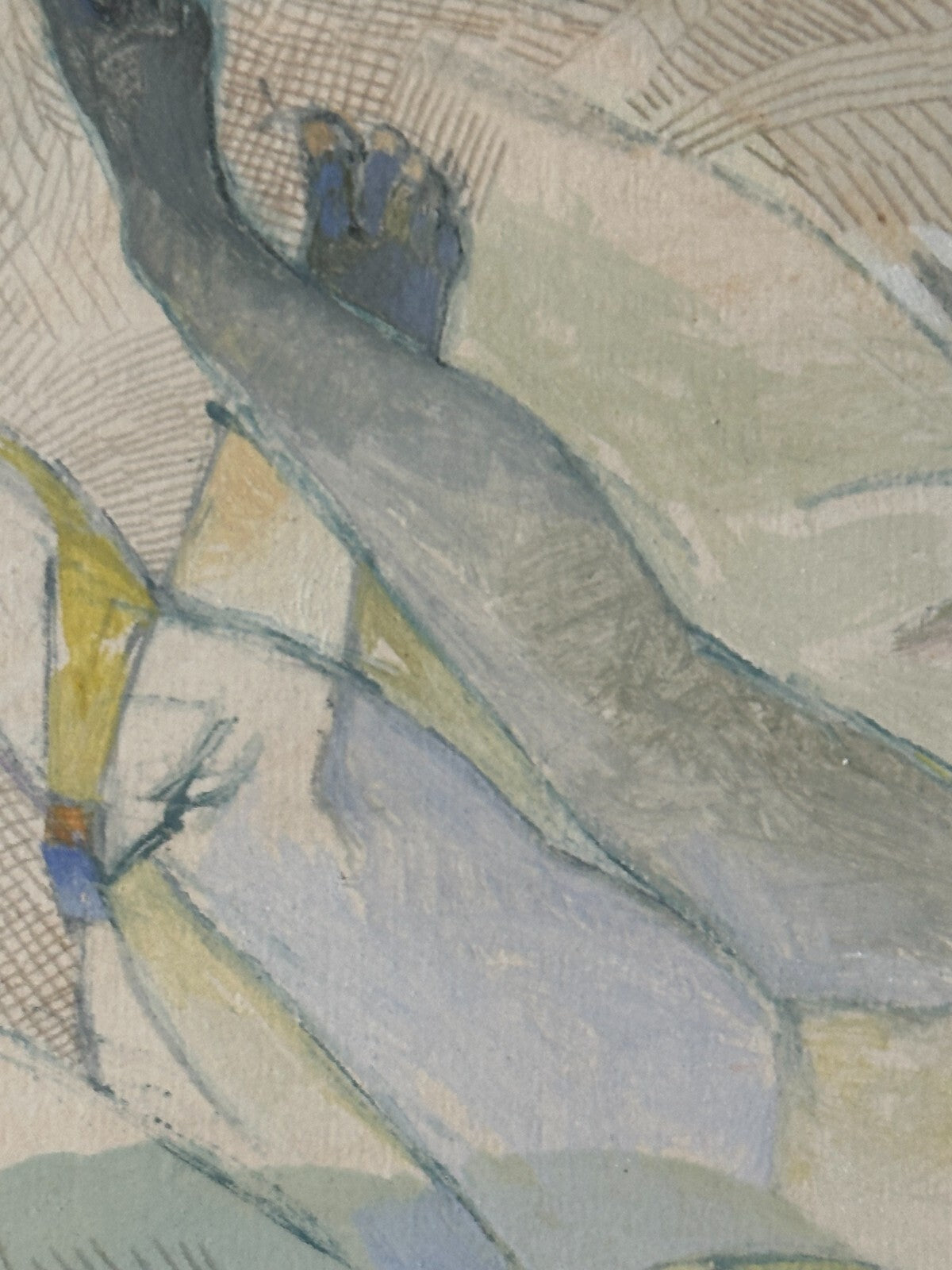 Tempera auf Papier - 'Botschaft der Nacht und des Windes' - Jorge Ponce 19875