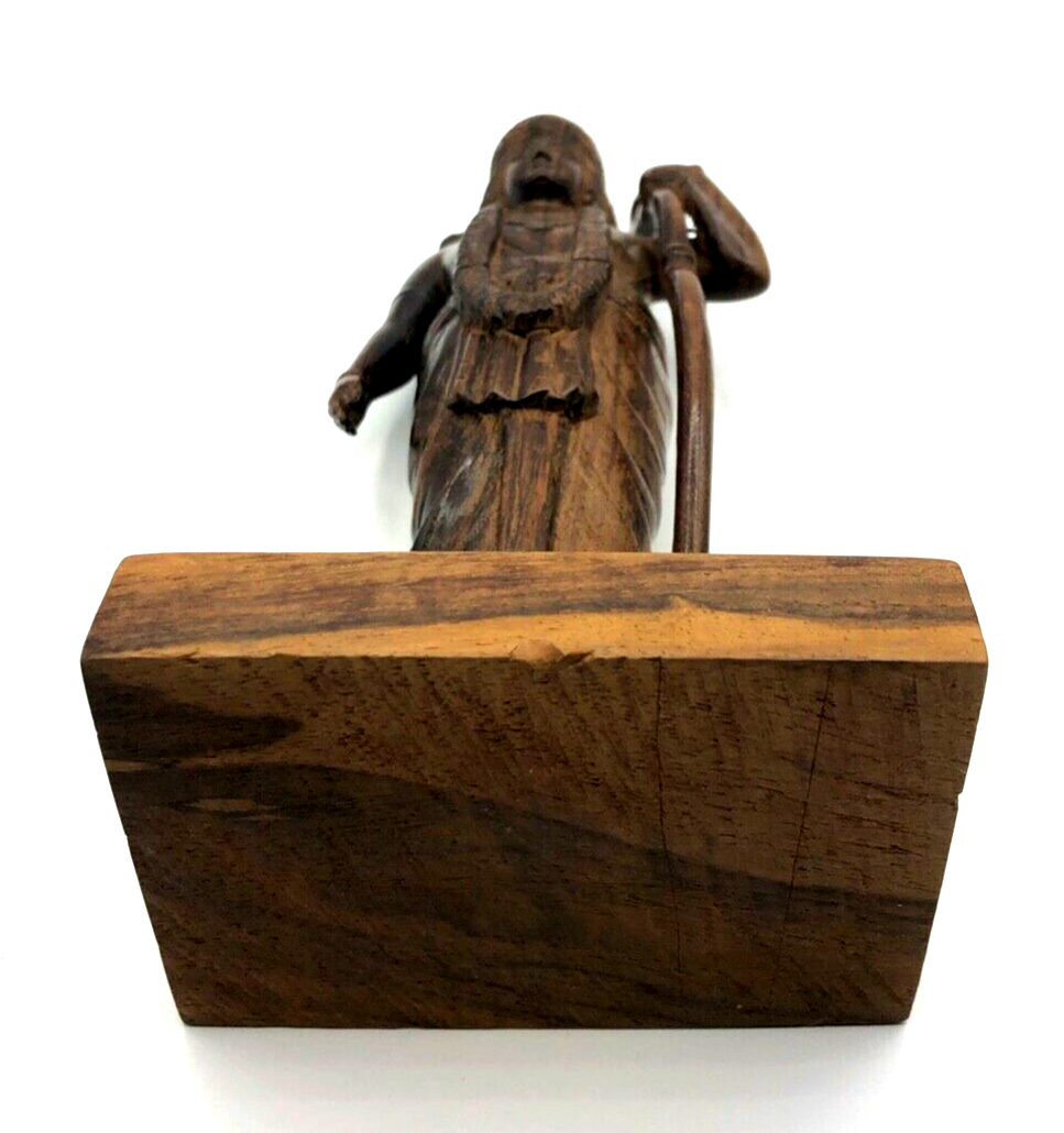 Alt handgeschnitzte Holzfigur Siddhartha Gautama Modell auf Sockel junge Buddha8